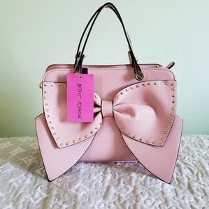 Betsey Johnson Bow Blush Satchel
